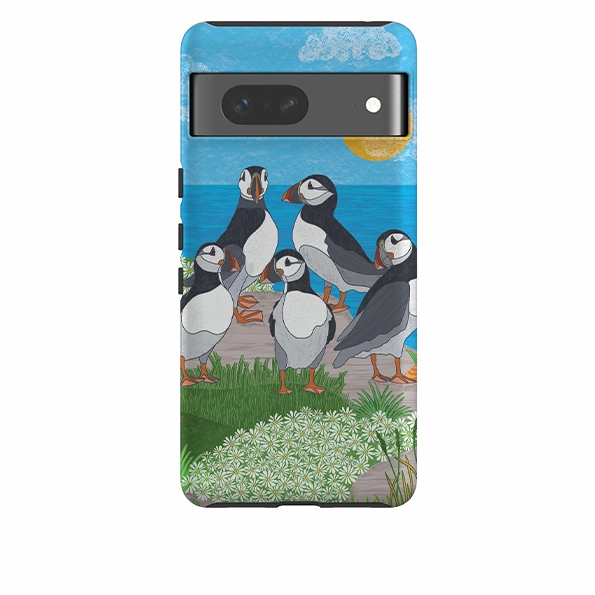Protective Look Google Tough Case - Puffins By Natalie Pedetti Prack