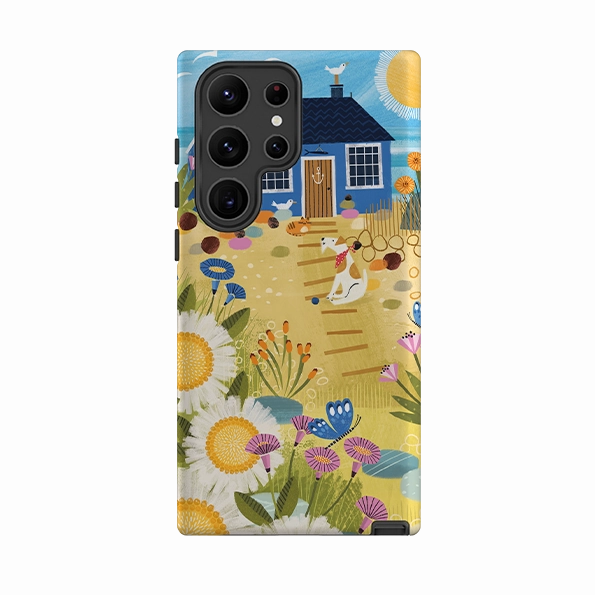 Protective Corner Tough Exterior Samsung Tough  Case - Beach House By Ali Brookes