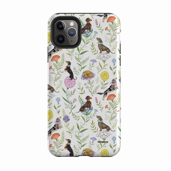 iPhone Tough Case - Doxy Day Afternoon White By Catherine Rowe Classic Pattern