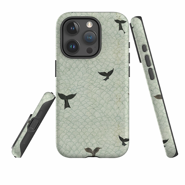 iPhone Tough Case - Whale Tails By Katherine Quinn Handheld device