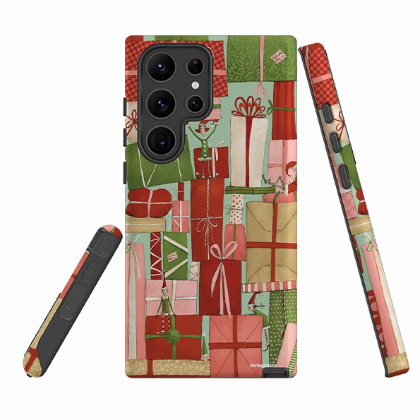 Durable Texture Layer Samsung Tough Case - Santas Helpers II By Maja Lindberg