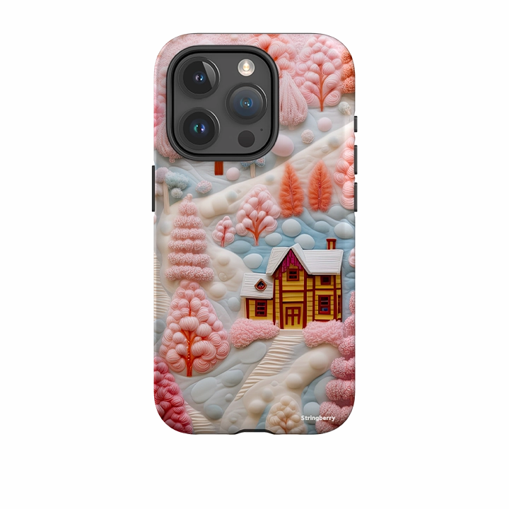 iPhone Tough Case - Embroidery Christmas Smooth Touch Stylish Shape