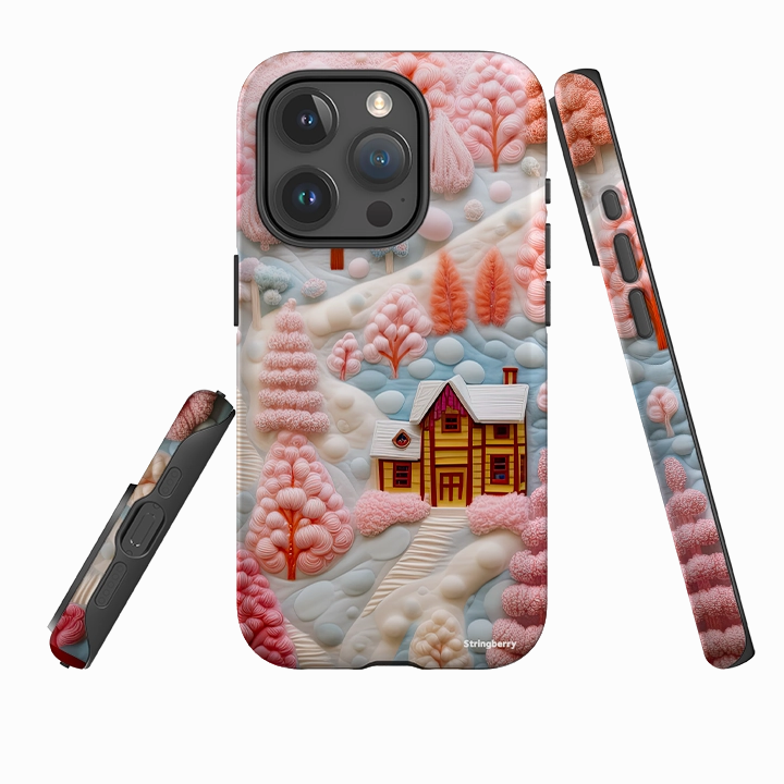iPhone Tough Case - Embroidery Christmas Trendy Design Subtle design