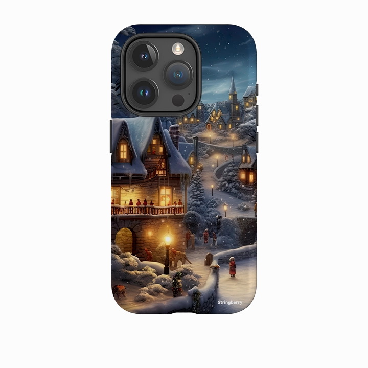 Daily Style Rugged Detail Layer iPhone Tough Case - Scandinavian Winter Night