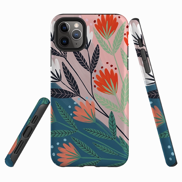 iPhone Tough Case - Flower By Lee Foster Wilson Premium Feel Layer Elegant Texture