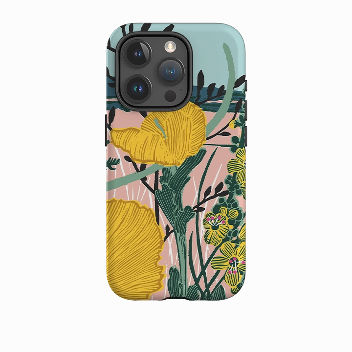 iPhone Tough Case - Yellow Poppies By Kate Heiss Compact Grip