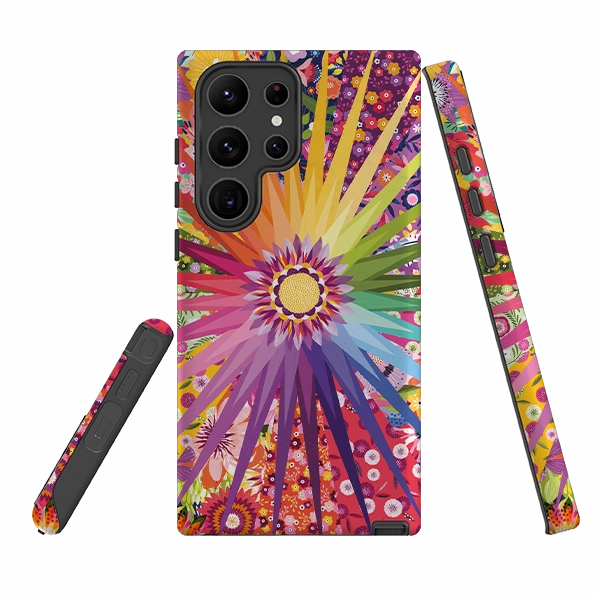 Samsung Tough  Case - Floral Sunshine I By Ali Brookes Durable Shell Fashion Texture