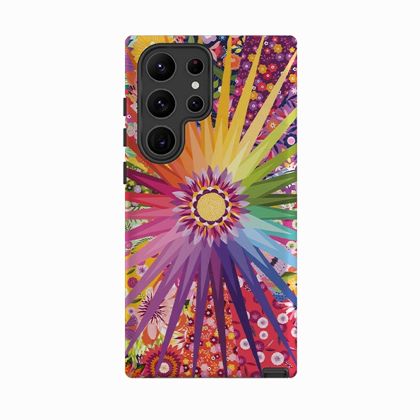 Samsung Tough  Case - Floral Sunshine I By Ali Brookes Strong Frame Soft Shield