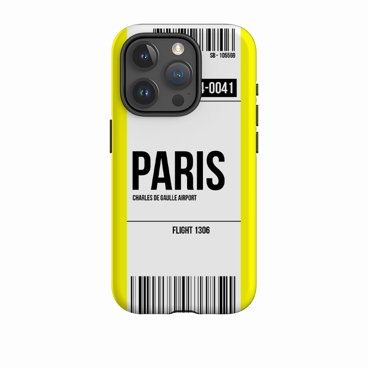 iPhone Tough Case - Paris Yellow Minimal Texture Layer
