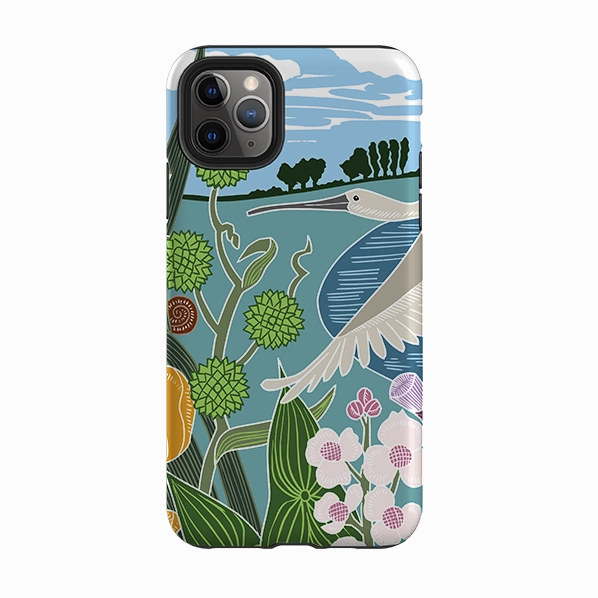 Hybrid Shield iPhone Tough Case - Spoonbill By Kate Heiss