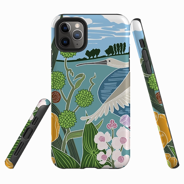 Precision Cutouts Shock Resistant iPhone Tough Case - Spoonbill By Kate Heiss