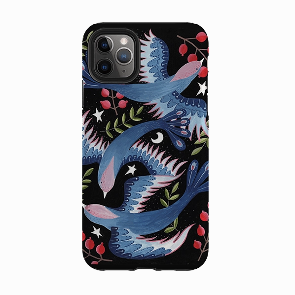 iPhone Tough Case - Soaring Birds By Bex Parkin Matte Texture Surface