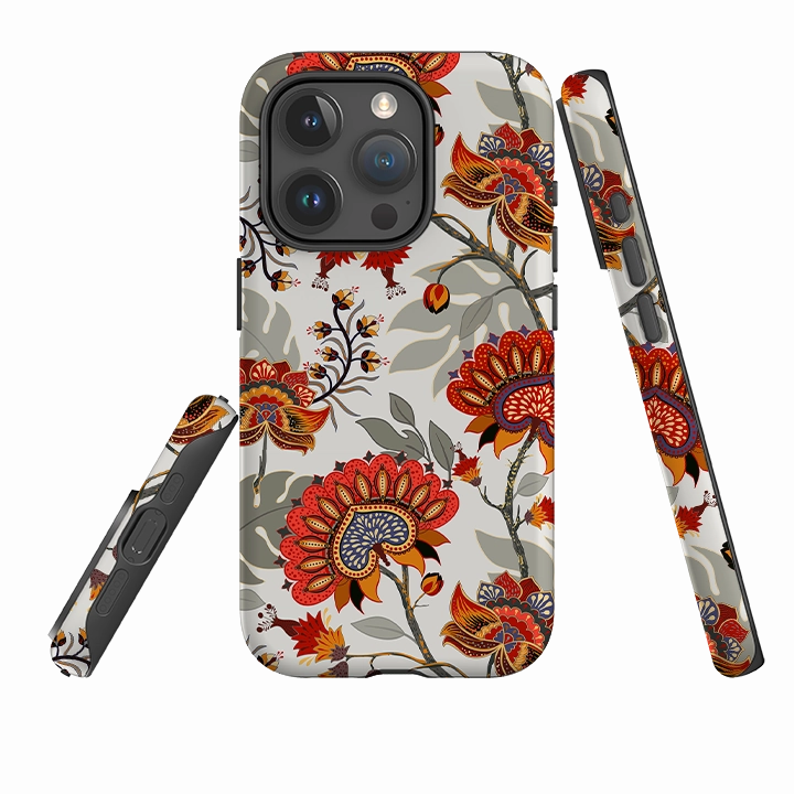 iPhone Tough Case -Eden Floral Protective Layer Sleek Texture