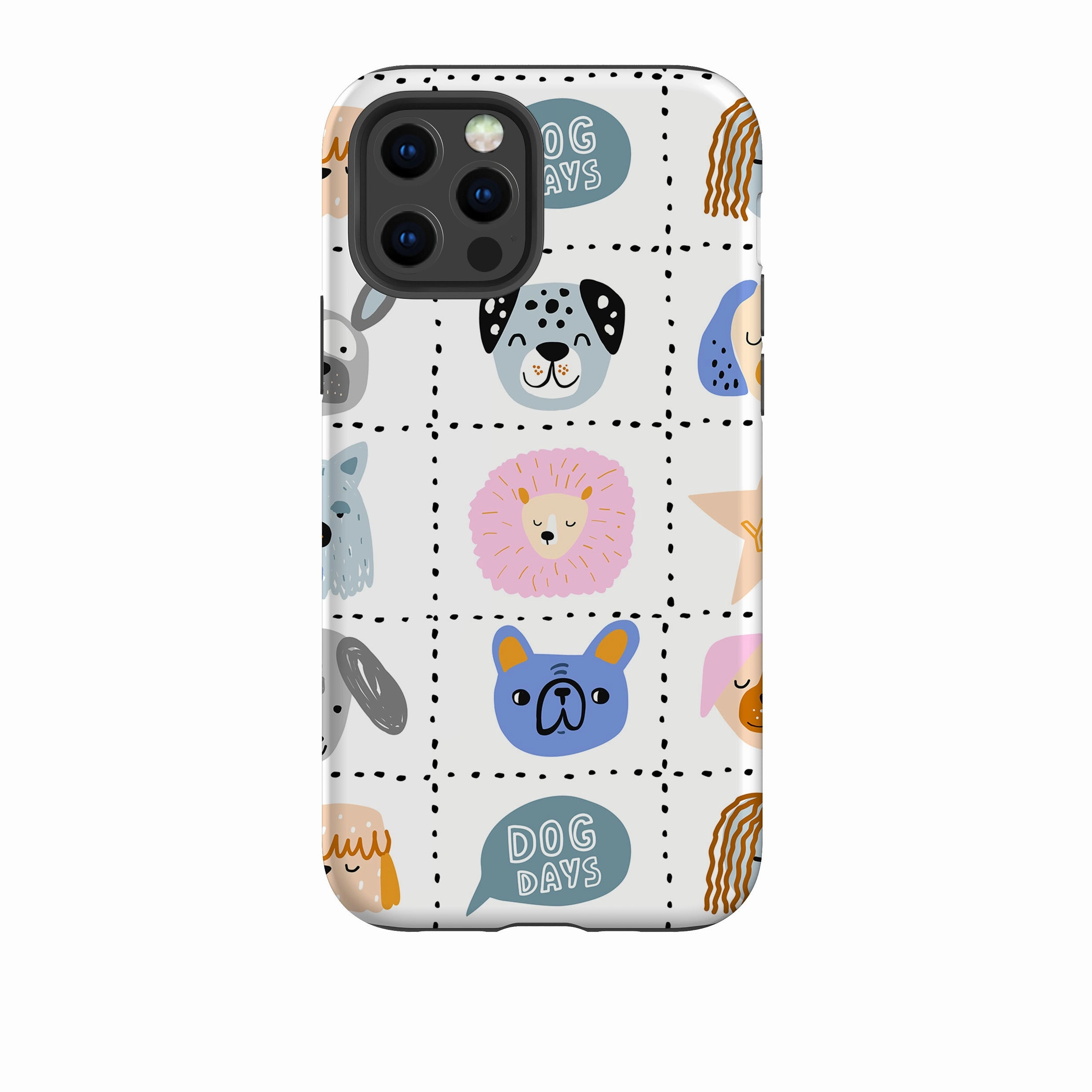 Non slip grip iPhone Tough Case - Dog Days