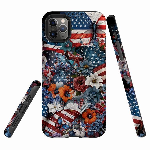 iPhone Tough Case - US Floral II Soft Finish Layer