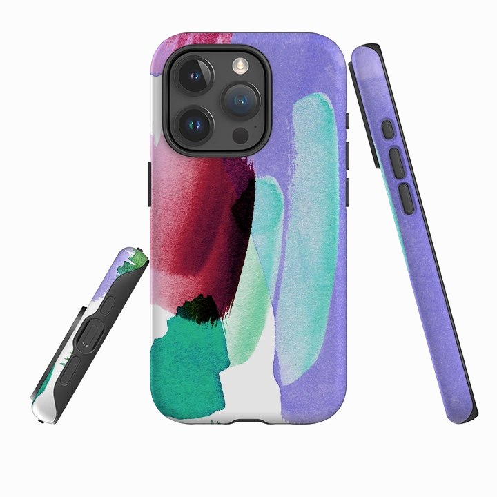 Dust proof iPhone Tough Case - Watercolour Amethyst By Kitty Joseph