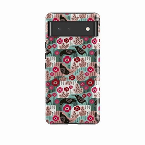Google Tough Case -  Poppies And Crow By Suzy Taylor Vibrant Finish Protective Texture Layer