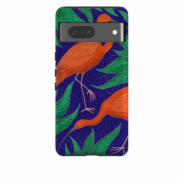 Classic Grip Clear Pattern Google Tough Case -  Scarlet Ibis By Catherine Rowe