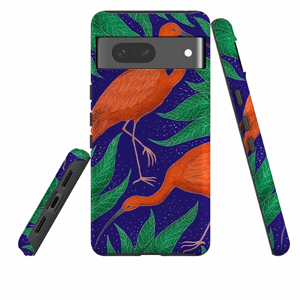 Stylish Texture Google Tough Case -  Scarlet Ibis By Catherine Rowe