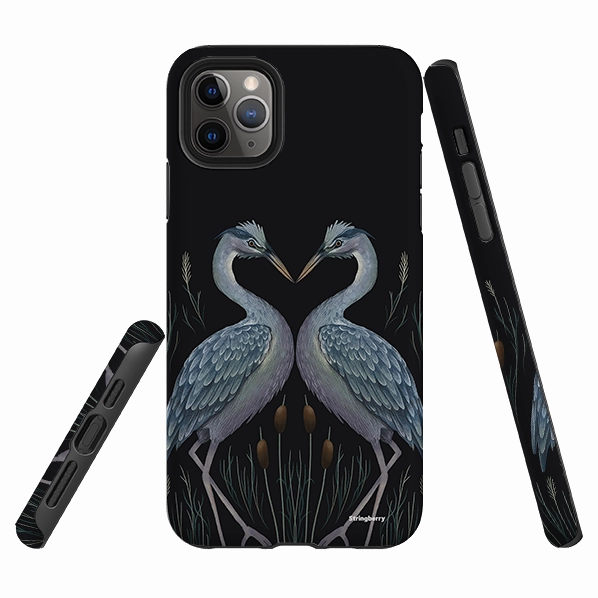 daily accessory iPhone Tough Case - Heron Pair By Anna Stead