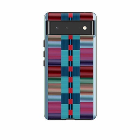Smooth Look Texture Hybrid Build Google Tough Case -  Indian Stripe By Cressida Bell