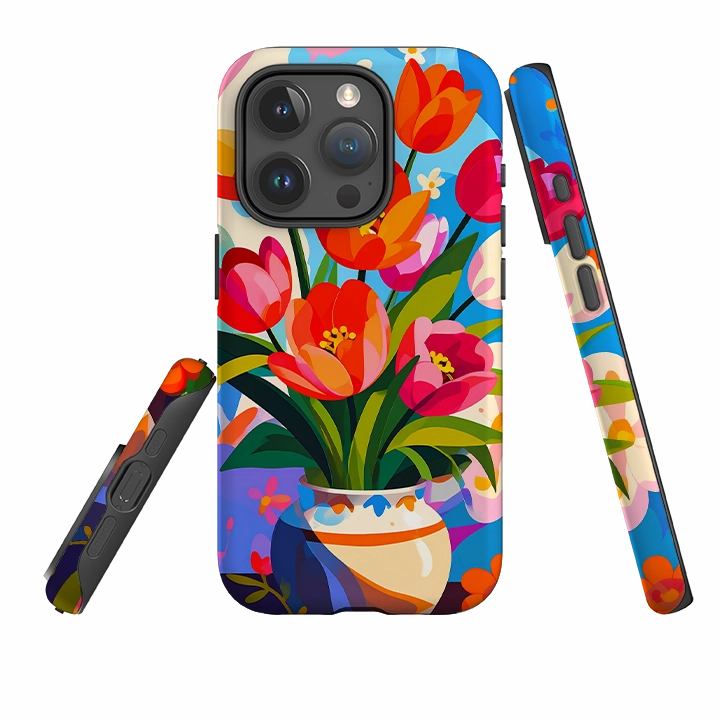 Sporty Appeal iPhone Tough Case - Tulip Pot Floral