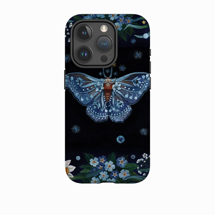 Durable Grip iPhone Tough Case - Night Moth By Maria Matos