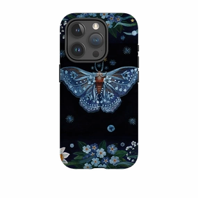 Durable Grip iPhone Tough Case - Night Moth By Maria Matos