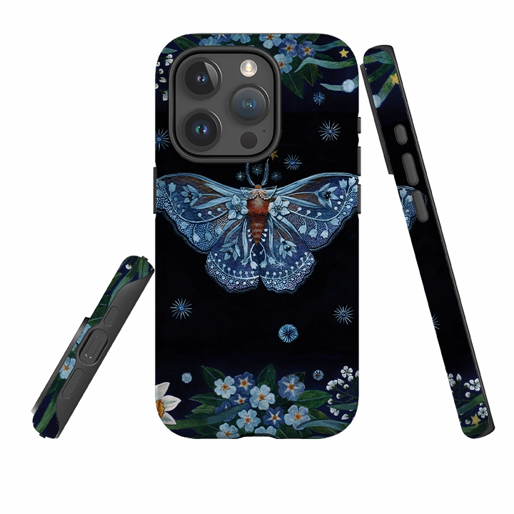 anti dust iPhone Tough Case - Night Moth By Maria Matos