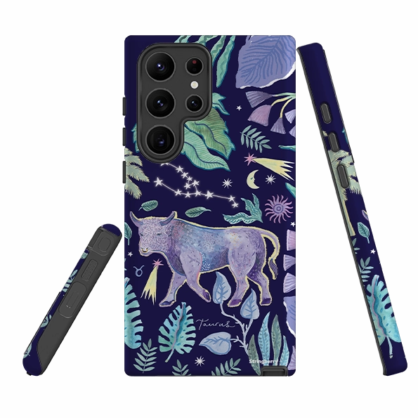 Soft Finish Layer Portable Shield Samsung Tough Case - Taurus By Emma Frances Grant