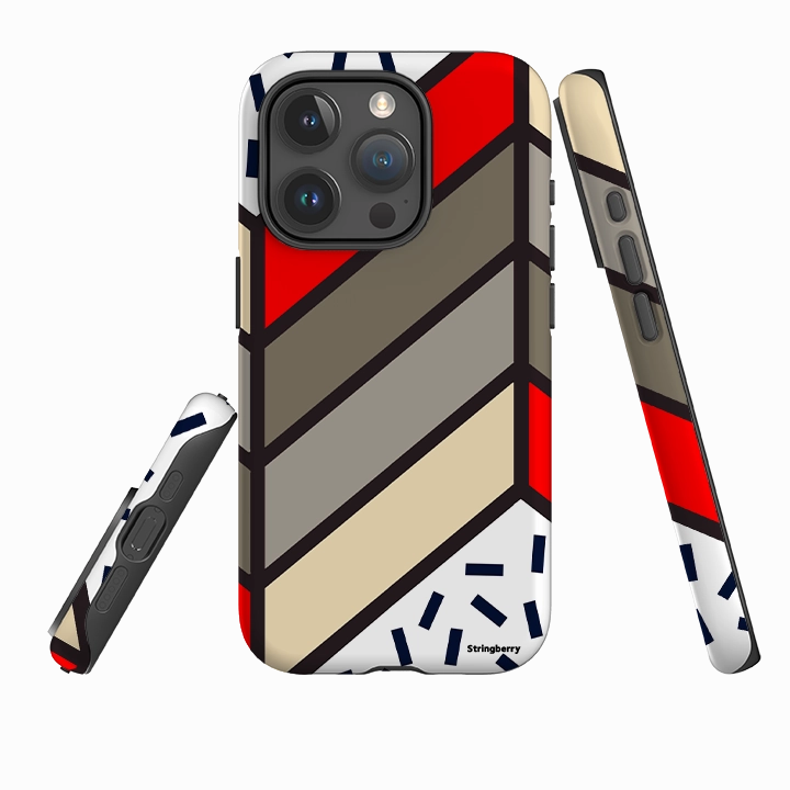 iPhone Tough Case - Santa Barbara Chroma Patterned Design Premium Craft