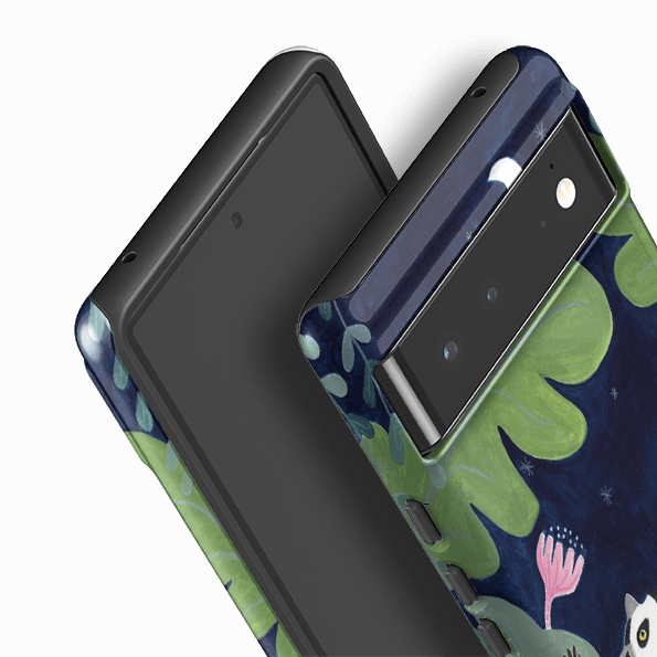 Modern Texture Google Tough Case -  Dancing Lemur By Bex Parkin