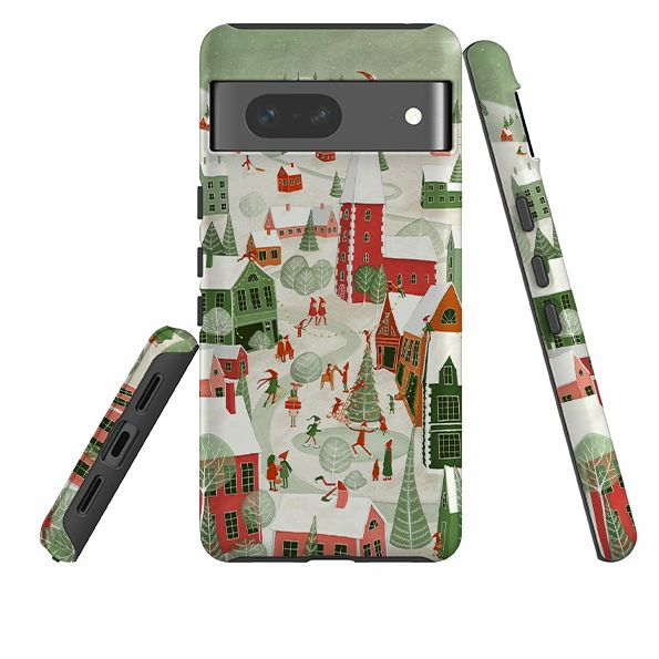 Handheld device Artistic Design Google Tough Case -  Christmas Town By Maja Lindberg
