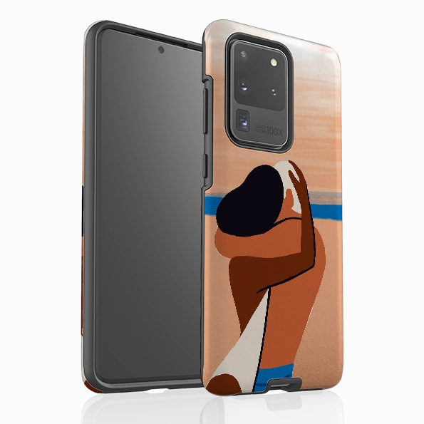 Durable Edge Texture Samsung Tough Case - Beach Lovers