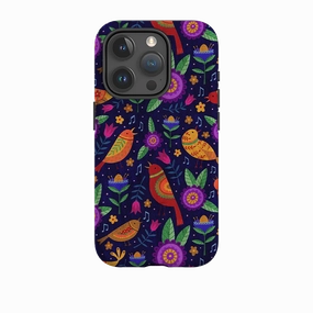iPhone Tough Case - Bird Pattern VII By Suzy Taylor Sport Inspired Shock Surface