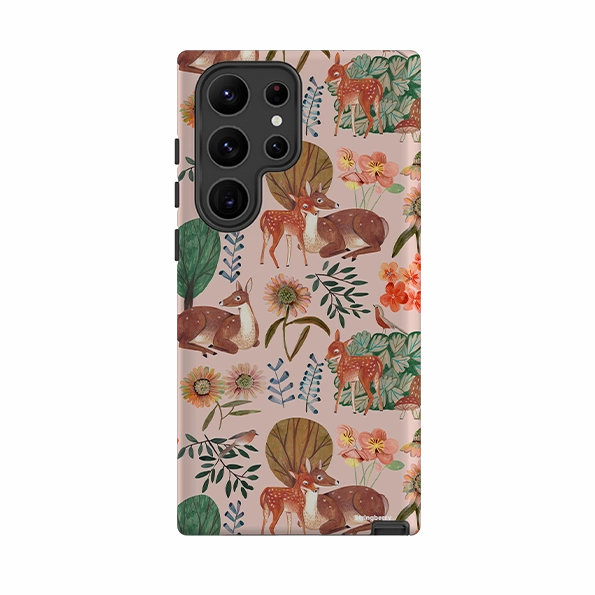 Soft Material Samsung Tough Case - Deer Pattern By Caroline Bonne Muller
