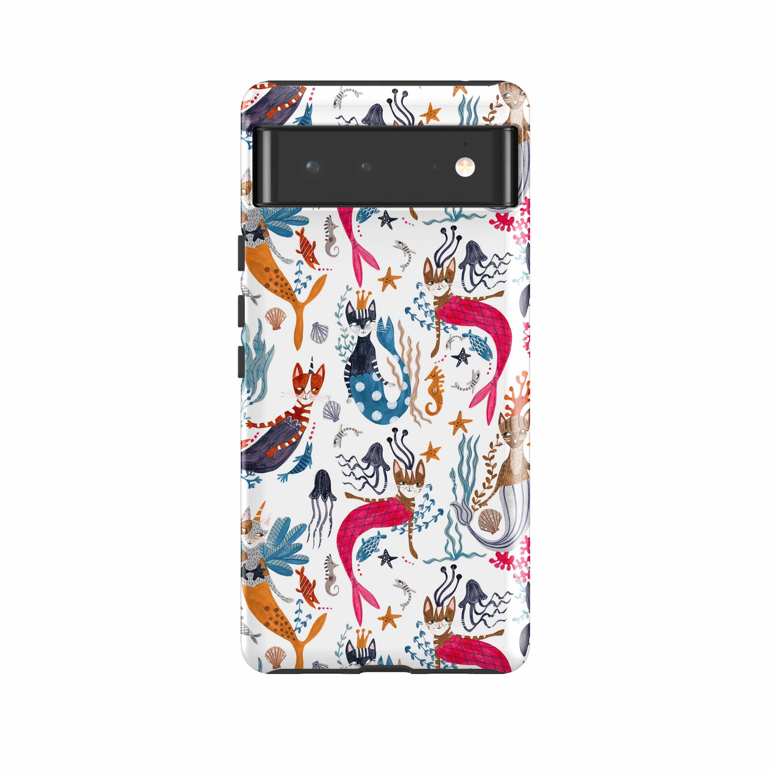 Soft Protection Edge Polished Surface Texture Google Tough Case -  Cat-Fish By Caroline Bonne Muller