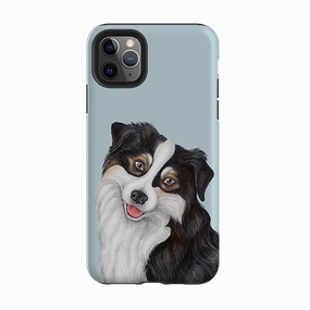 Soft touch layer Resistant Layer iPhone Tough Case - Collie By Catherine Rowe