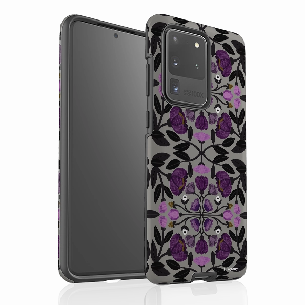 Samsung Tough Case - Purple Flower Skull I By Nina Pace Modern Style