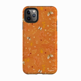Flexible Layer Design Protective Pattern Texture iPhone Tough Case - Blush Floral Orange By Katherine Quinn