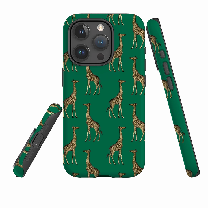 Elegant Surface iPhone Tough Case - Green Giraffe