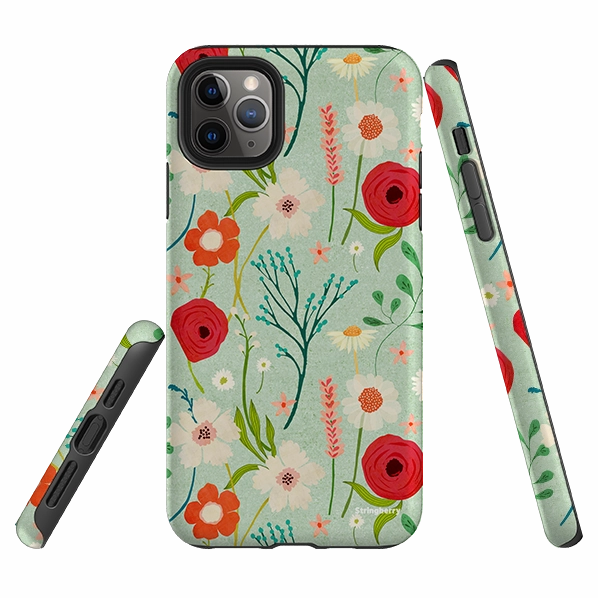 Outdoor Protection Compact Frame iPhone Tough Case - Floral By Katherine Quinn