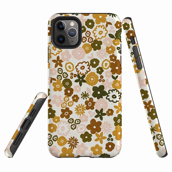 Carbon Fiber Camera Protection iPhone Tough Case - Scatter B By Katherine Quinn