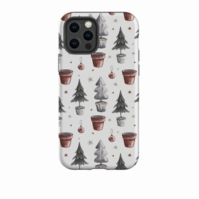 iPhone Tough Case - Xmas Tree Pattern Hybrid Grip Travel Accessory