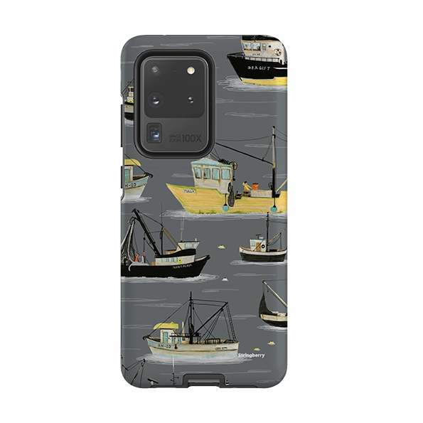 Samsung Tough Case - Fishing Boats Grey By Katherine Quinn professional accessory