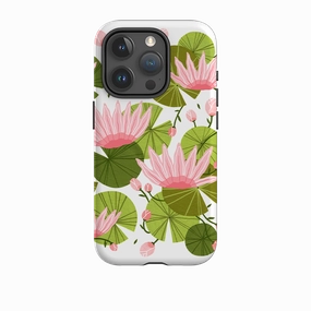 iPhone Tough Case - Waterlily By Madalina Andronic Durable touch Rugged Outline
