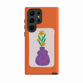 Flexible Edge Soft Touching Flexible Defense Samsung Tough Case - Summer Vase