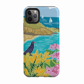 Premium Surface Texture Minimal Aesthetic Touch iPhone Tough Case - Porthgwarra Walk By Kate Heiss