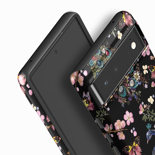 Slim Comfort Google Tough Case -  Peacock and Cherry Blossoms Dark By Helen Ahpornsiri
