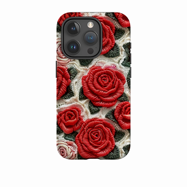 Soft Material Durable Edge iPhone Case - Light Roses II